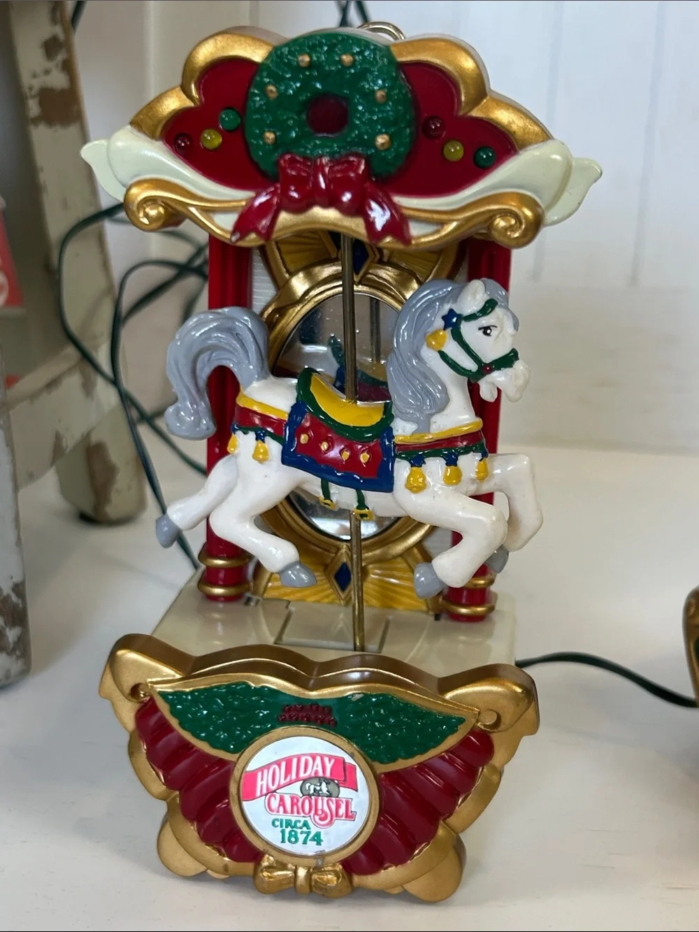 Mr Christmas 1992 Holiday Carousel Musical Lighted 6 Horses
